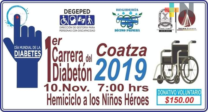 Próximo domingo, en Coatzacoalcos, la Carrera Atlética Diabetón