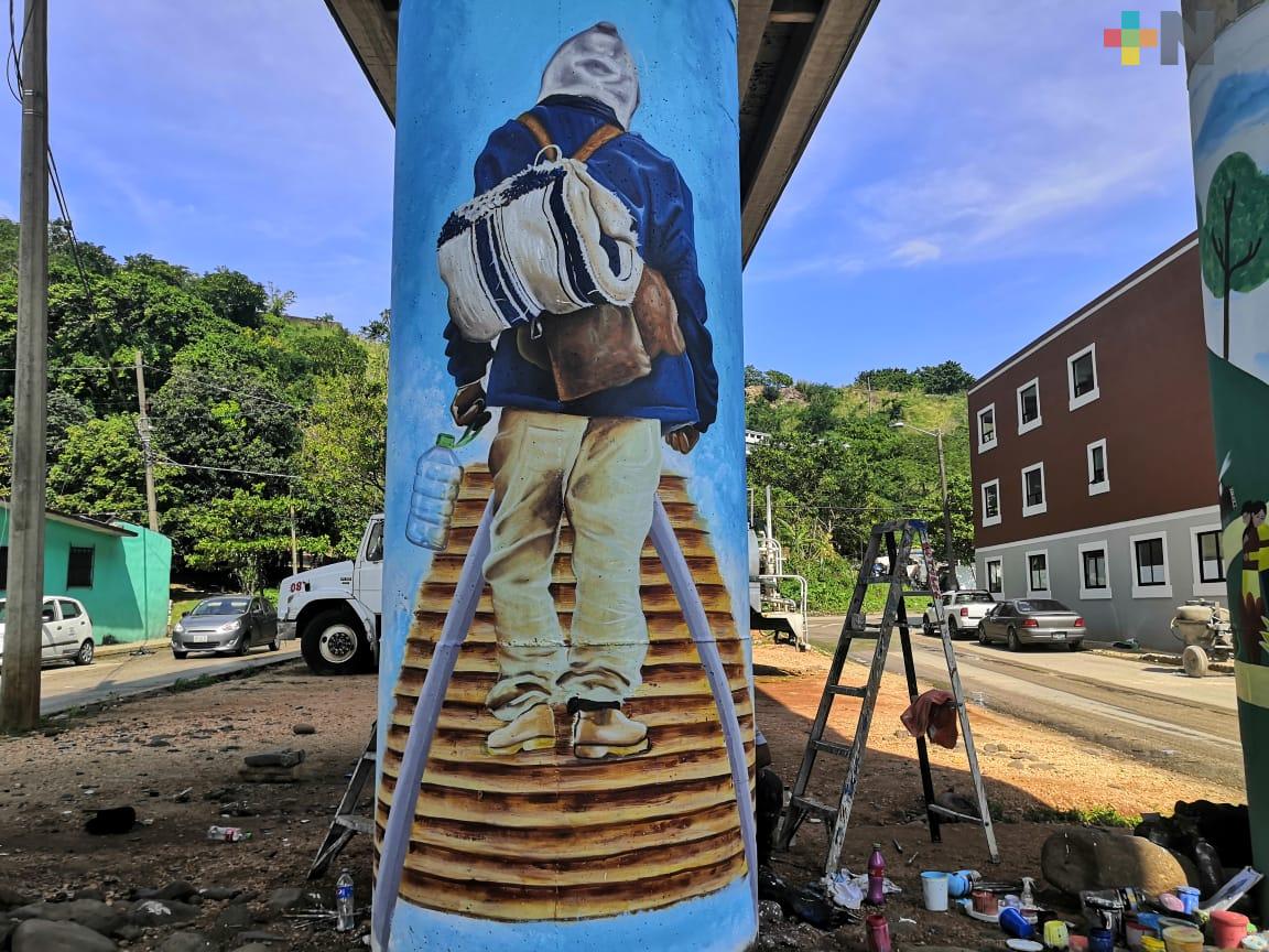 Arte urbano de jóvenes busca dar mensaje sobre migración
