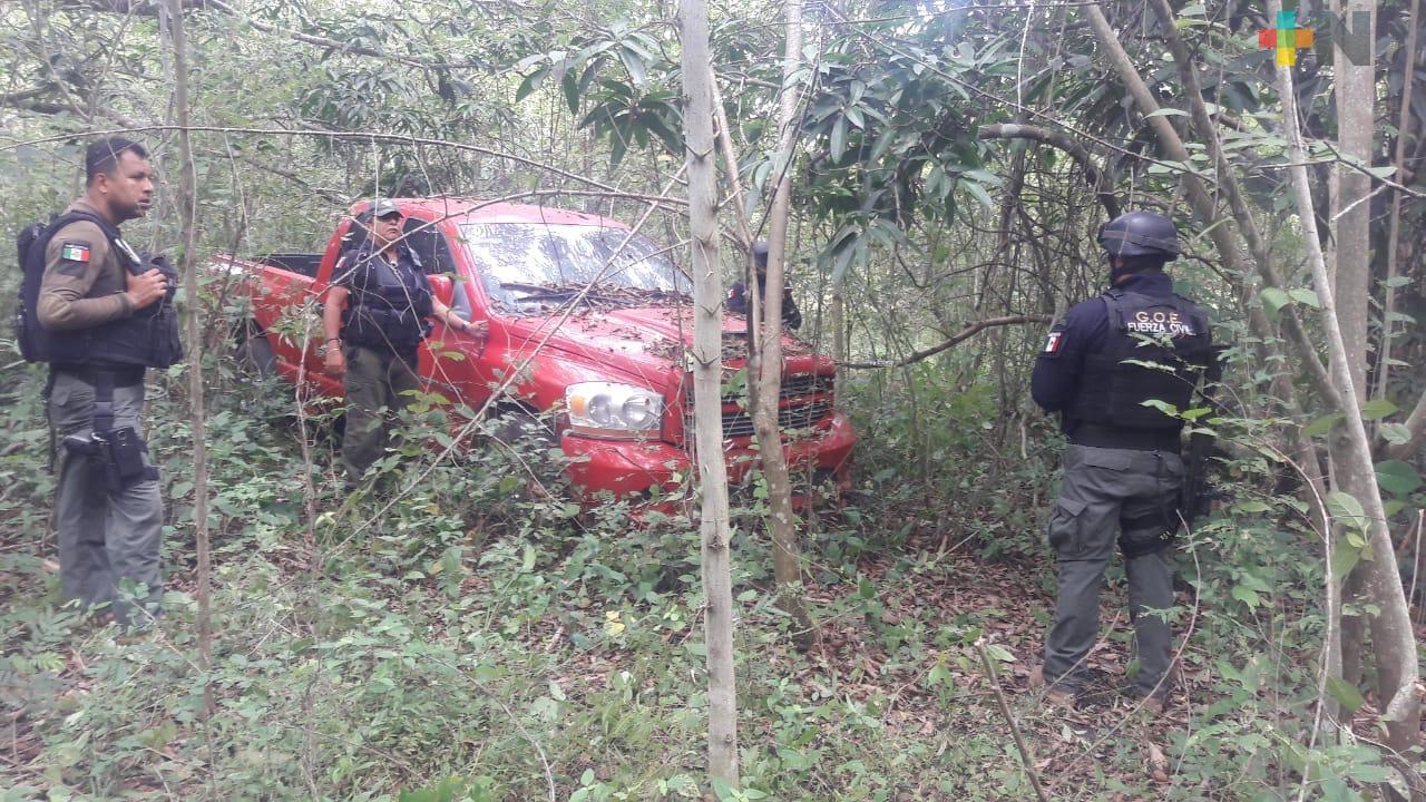 Recuperan Policía Estatal y Fuerza Civil vehículos robados