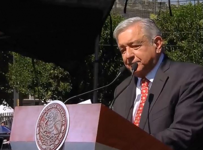 El cambio está a la vista AMLO al iniciar discurso