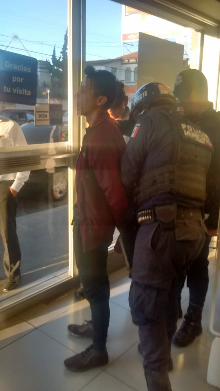 IPAX Perote interviene a sujeto por presunta sustracción de prendas