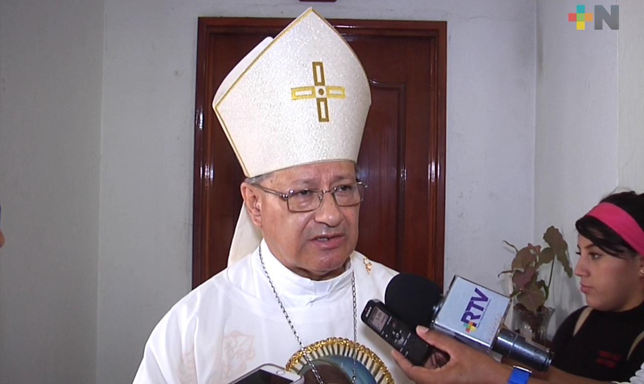 A través de tareas responsables de la sociedad, se logrará recuperarse la paz en Coatzacoalcos: Obispo Rutilo Muñoz