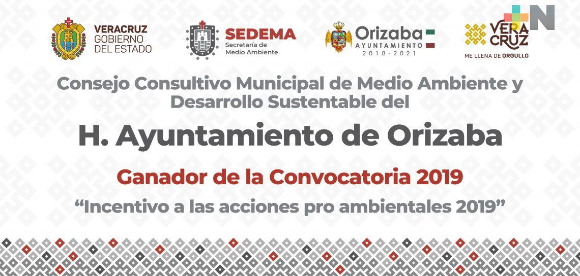 Orizaba, ganador del “Incentivo a las acciones pro ambientales 2019”: SEDEMA