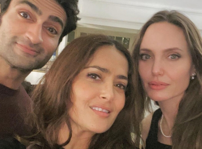 Salma Hayek presume amistad con Angelina Jolie y Kumail Nanjiani