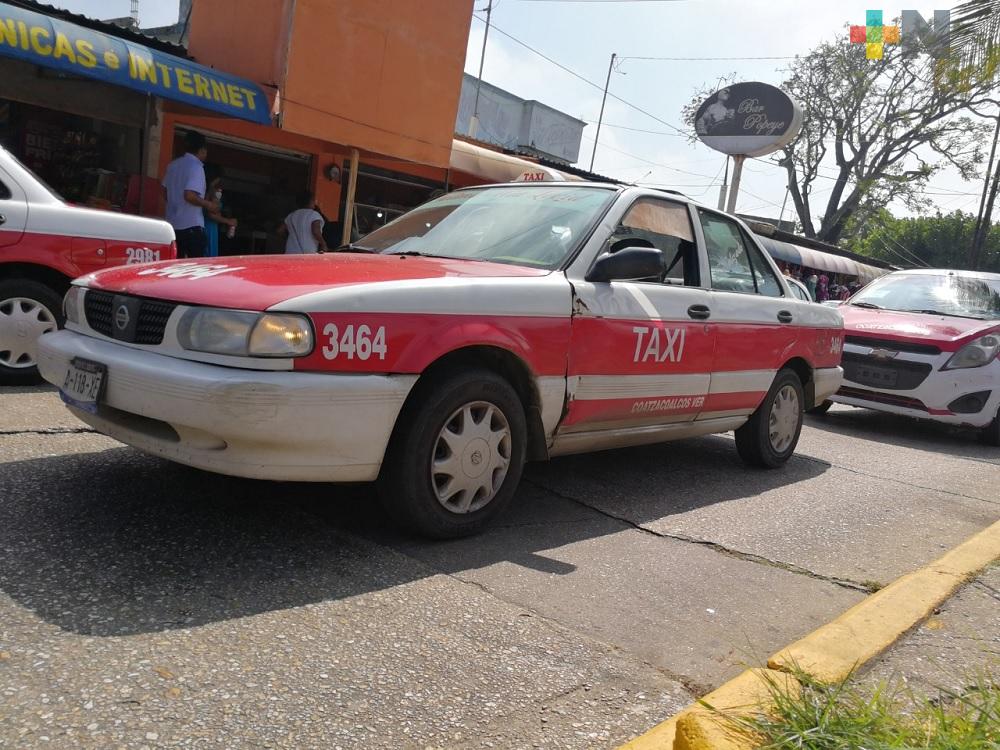 Taxistas de Coatzacoalcos piden modificar y ajustar tarifa y perímetros del servicio