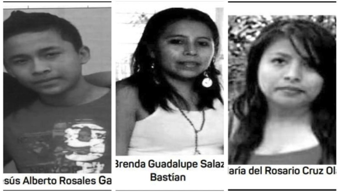 FGE ofrece recompensa para localizar a tres personas