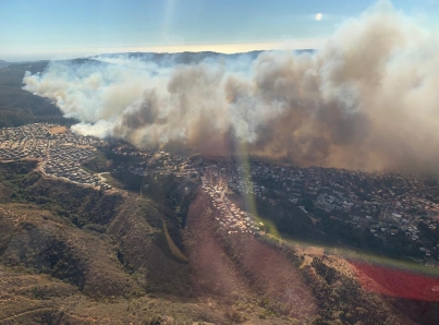 Suman 245 residencias destruidas por incendio en Chile