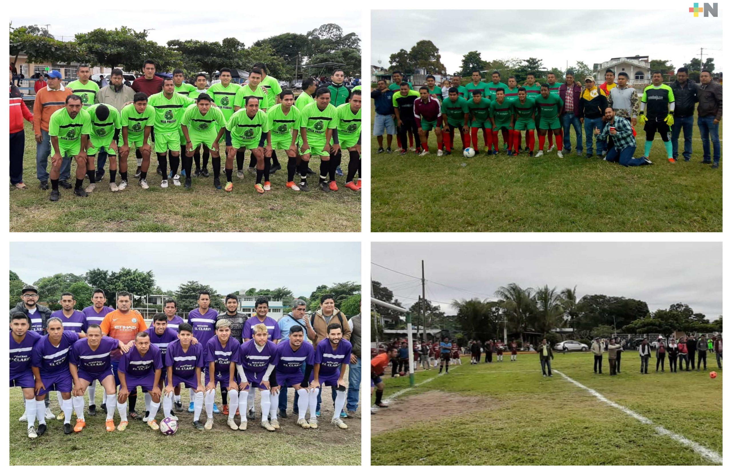 Despiden el año con partidos de fútbol en Martínez de la Torre