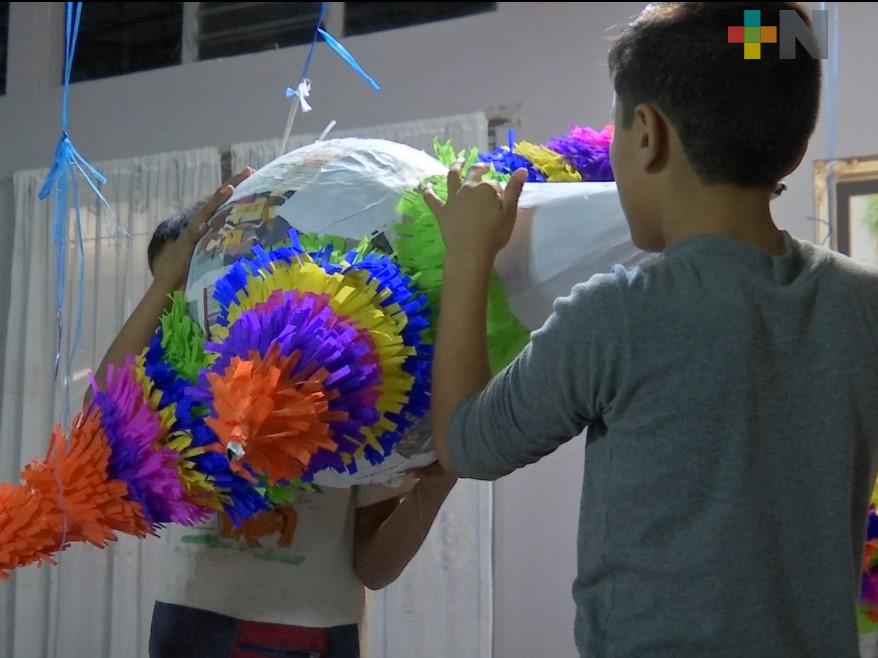 Realizan venta de piñatas tradicionales en Casa Hogar del Niño Xalapeño