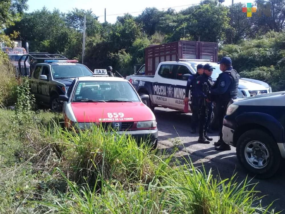 Aseguran taxi y sujeto por supuesto atraco con violencia, en San Rafael