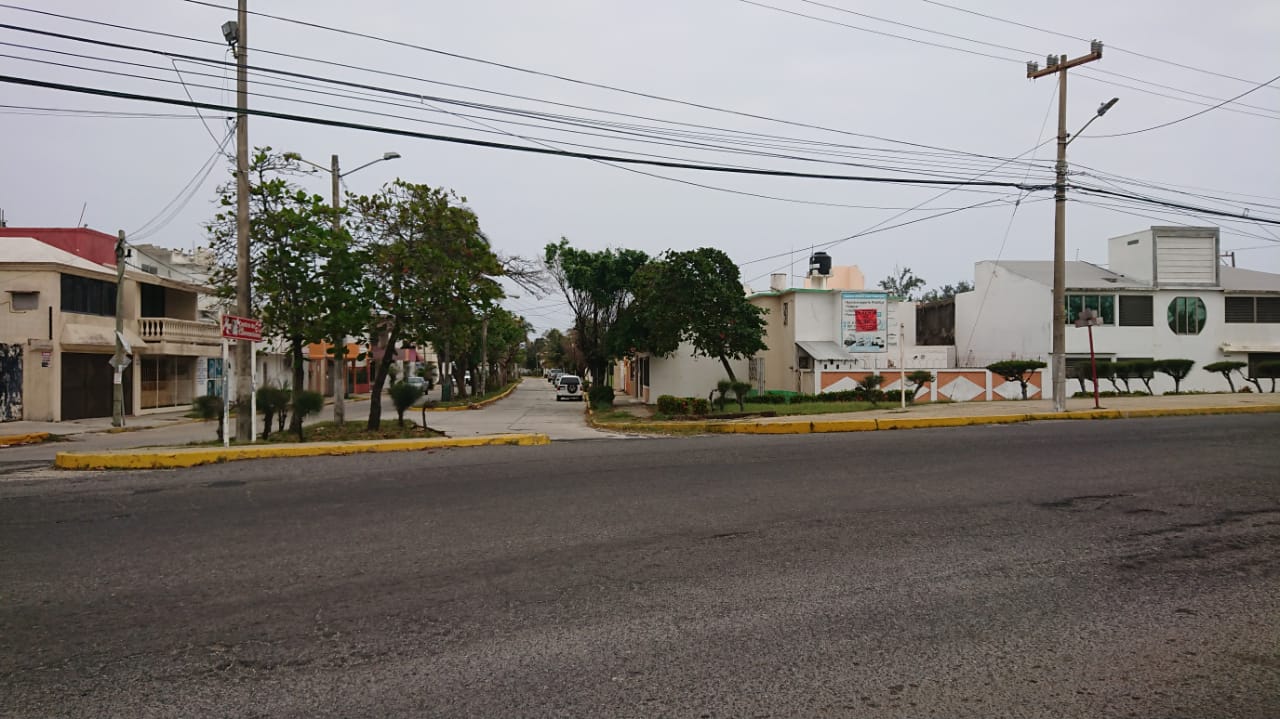 Calles vacías en las primeras horas de 2020 en Coatzacoalcos