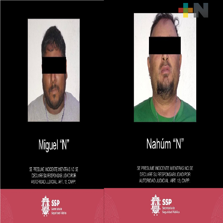 Presuntos jefes de plaza capturados por la SSP, en Tres Valles