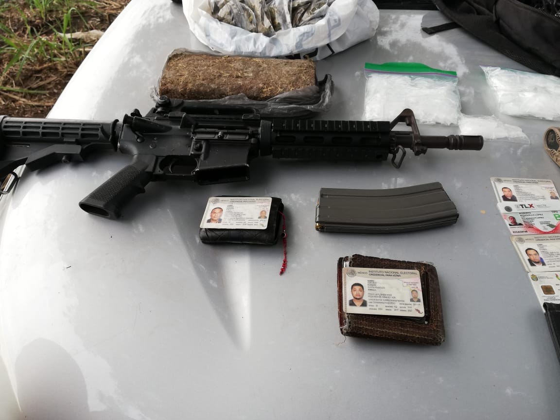 Capturan elementos de SSP a integrantes de célula delictiva, en La Antigua