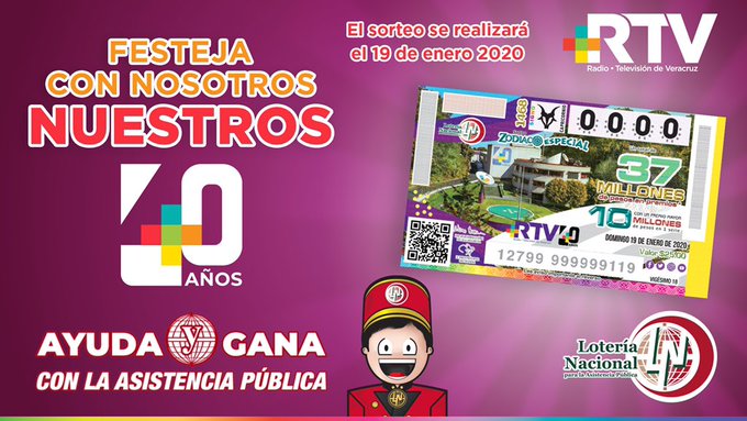 Loteria Nacional se une a los festejos de RTV