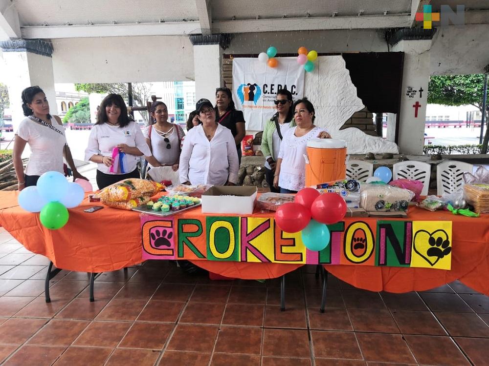 En Coatzacoalcos, realizan croketon para perros y gatos en abandono