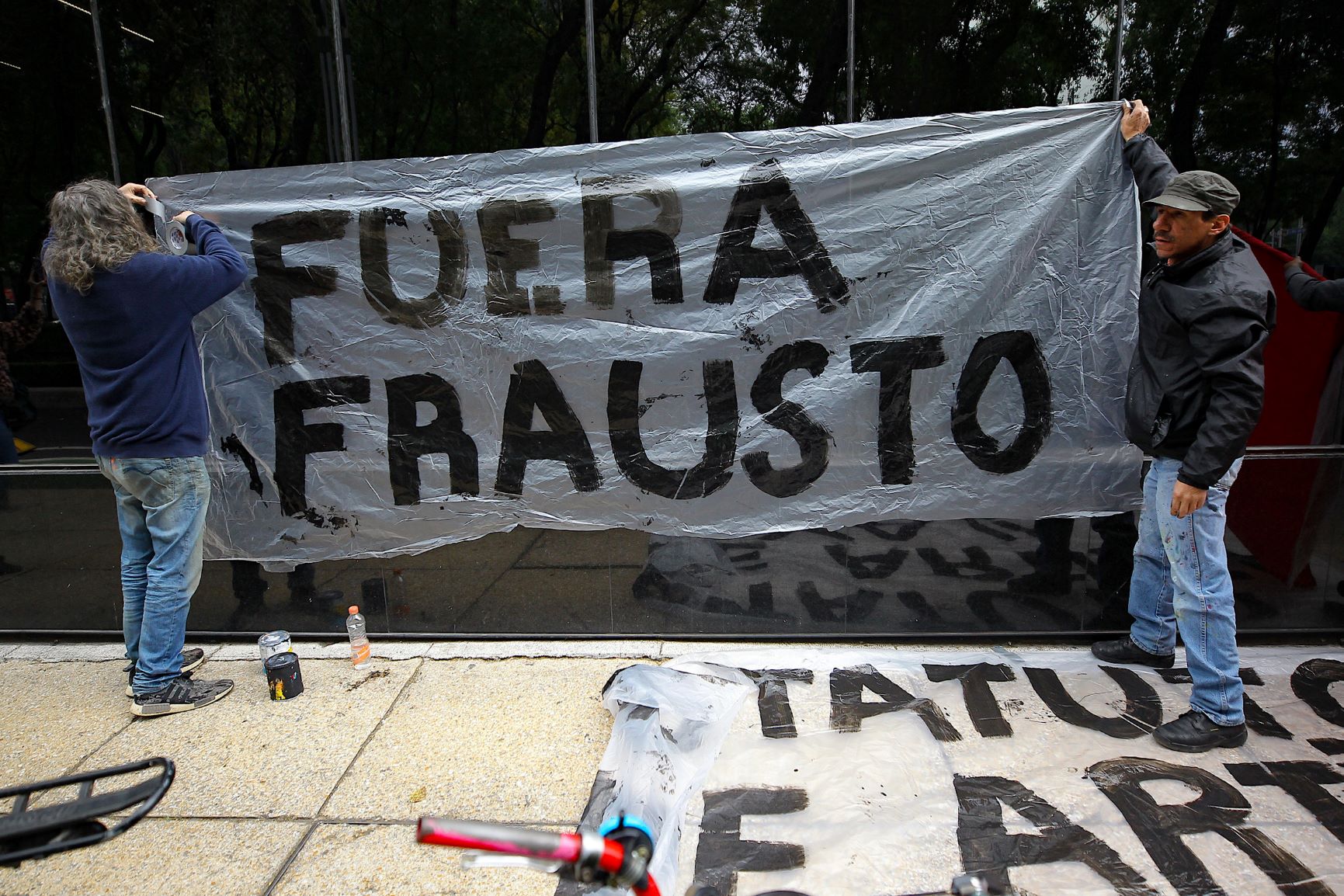 ¡Fuera Frausto!: manifestantes