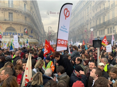 Huelga de pensiones en Francia llega a 29 días
