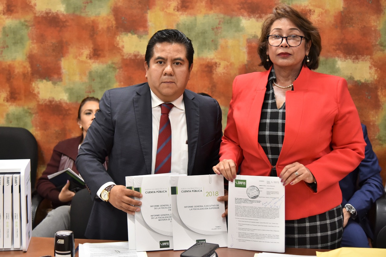 Orfis entregó a Comisión de Vigilancia, nueva valoración de la Cuenta Pública 2018