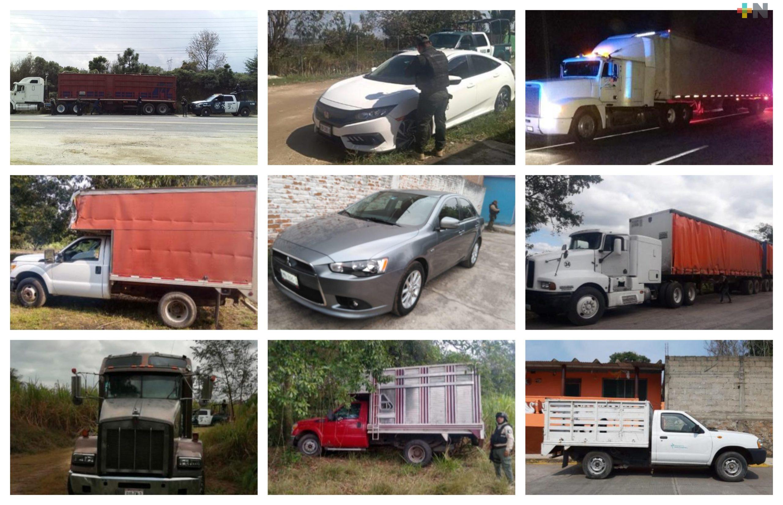 Recupera SSP 13 vehículos con reporte de robo