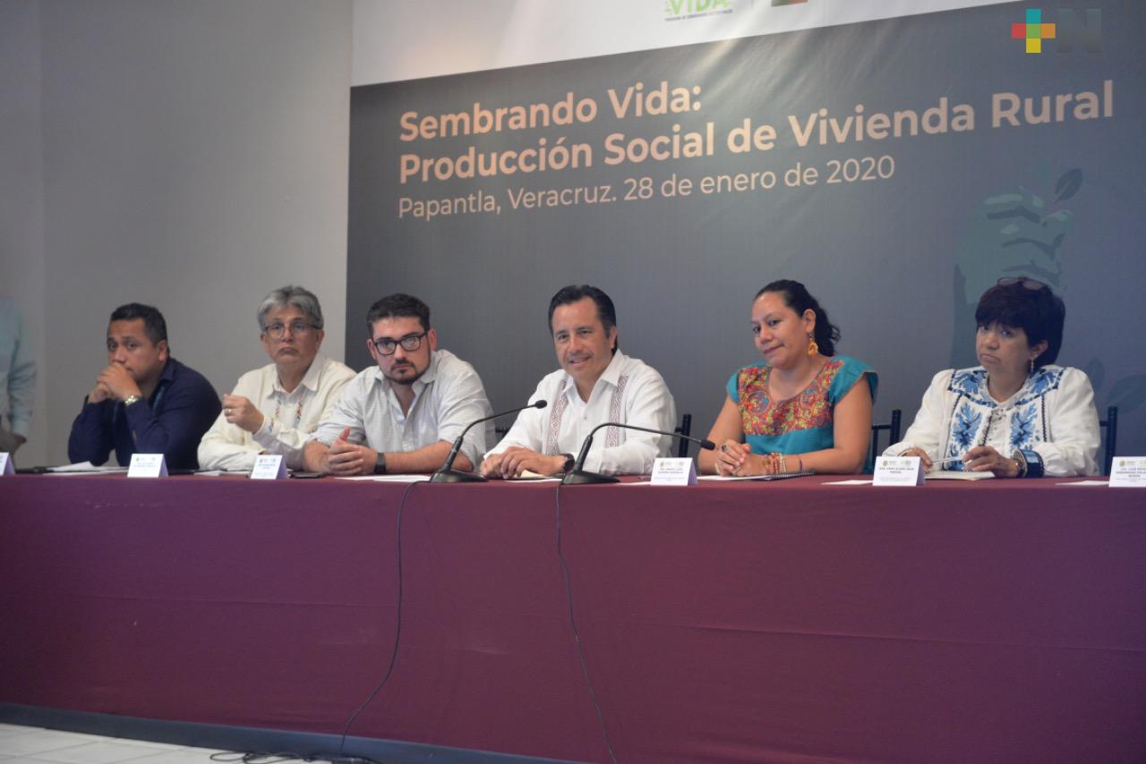 Federación y Estado amplían programa de Vivienda Rural en territorios de “Sembrando Vida”