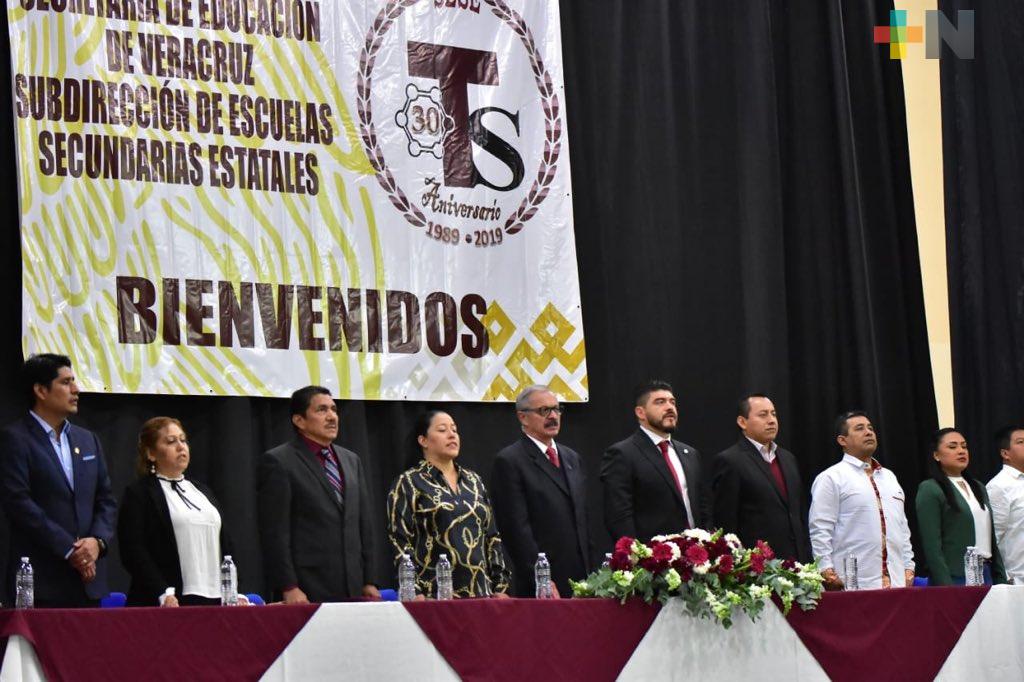 Sistema de Telesecundarias Veracruz celebró trigésimo aniversario