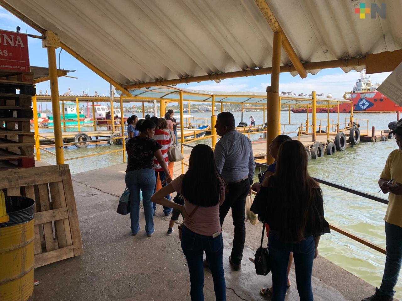 Ha descendido uso del servicio de lanchas en Coatzacoalcos