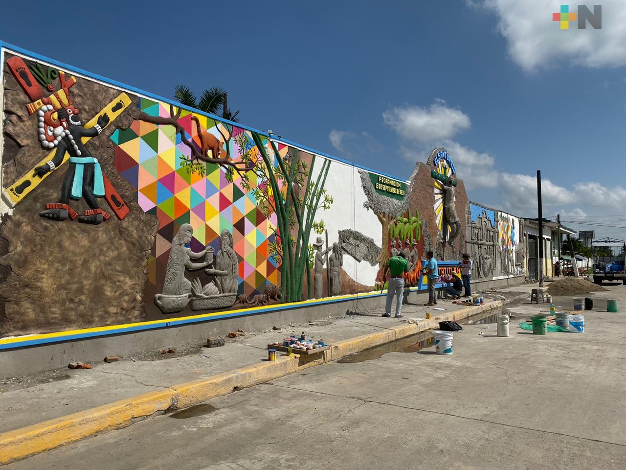 Por concluir el mural del Cristo Negro, en Otatitlán