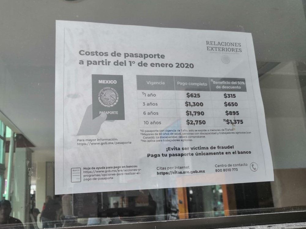 Nuevos costos para los pasaportes desde el primero de enero MÁSNOTICIAS