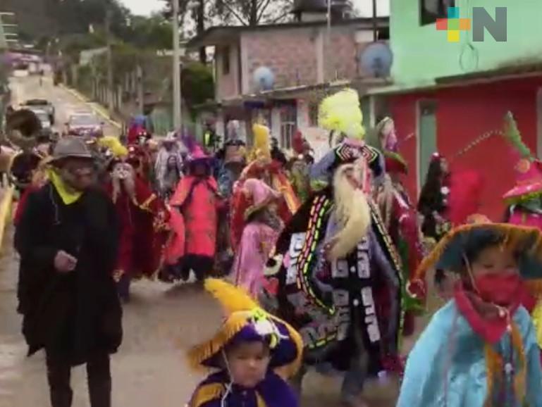 Celebran carnaval en el municipio de Zacualpan