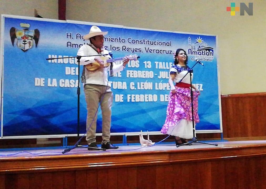 Inauguran talleres gratuitos en Casa de la Cultura de Amatlán