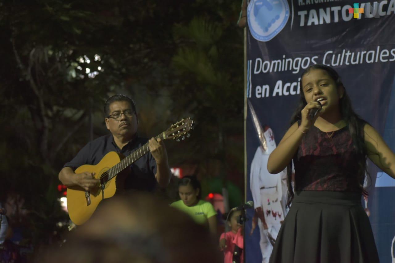 Domingo Cultural fomenta el talento de los jóvenes en Tantoyuca