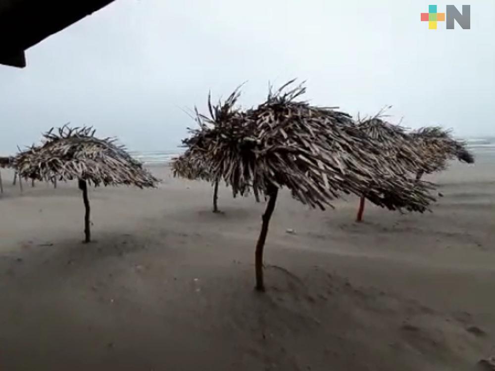Se registraron vientos huracanados en Costa Esmeralda