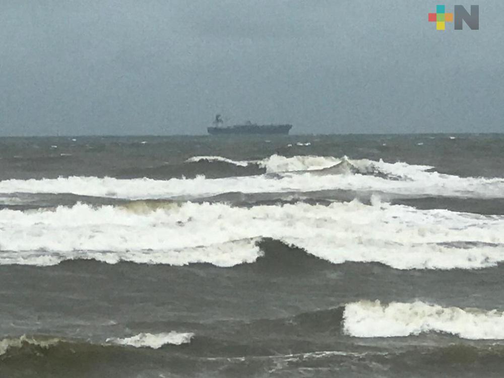 Embarcación varada en Coatzacoalcos, se resguarda en muelle por cuenta propia