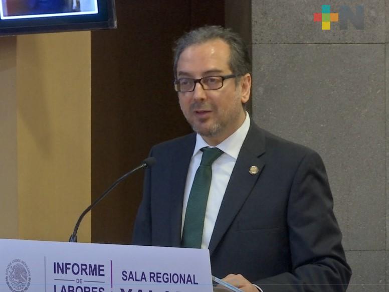 Presidente de la Sala Regional Xalapa del TEPJF  rindió su informe de labores
