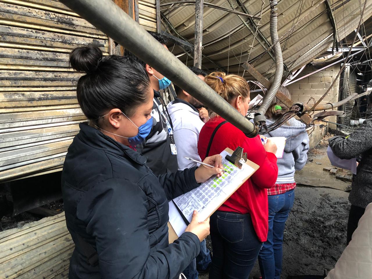 Levanta censo en mercado de Córdoba incendiado para apoyar a locatarios