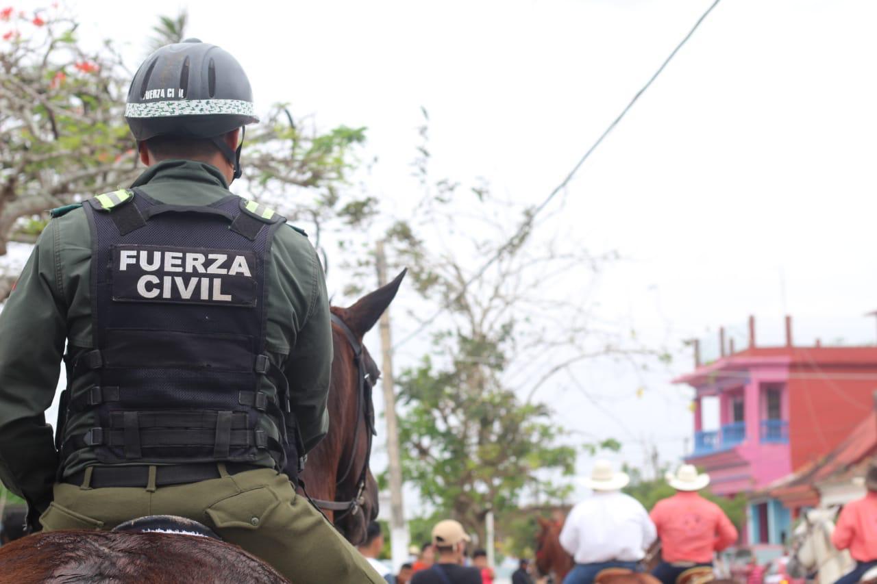 La Compañía de caballería de Fuerza Civil, refuerza seguridad en Perote