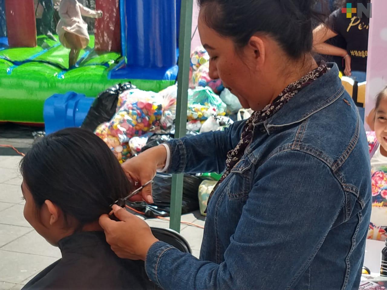 Fundación Lepach realizó un trenzatón en el parque Juárez, en Xalapa