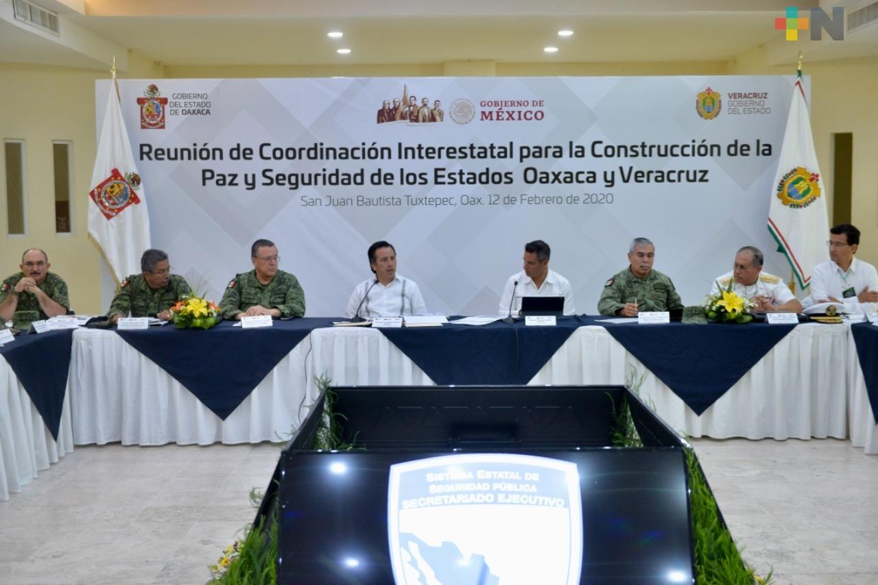 Reforzarán Veracruz y Oaxaca acciones operativas de inteligencia y justicia para la construcción de la paz