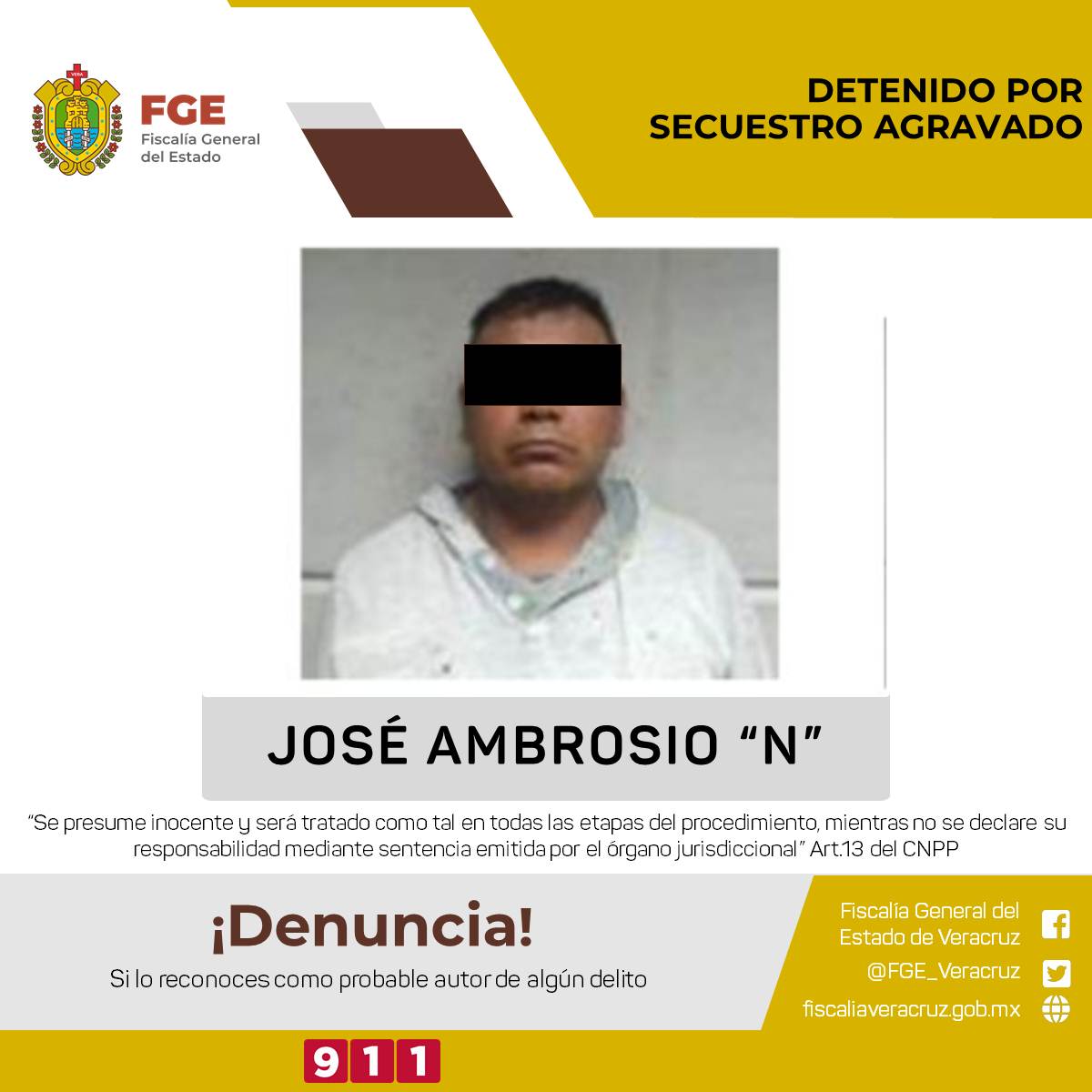 Elementos ministeriales detienen a probable secuestrador en Perote