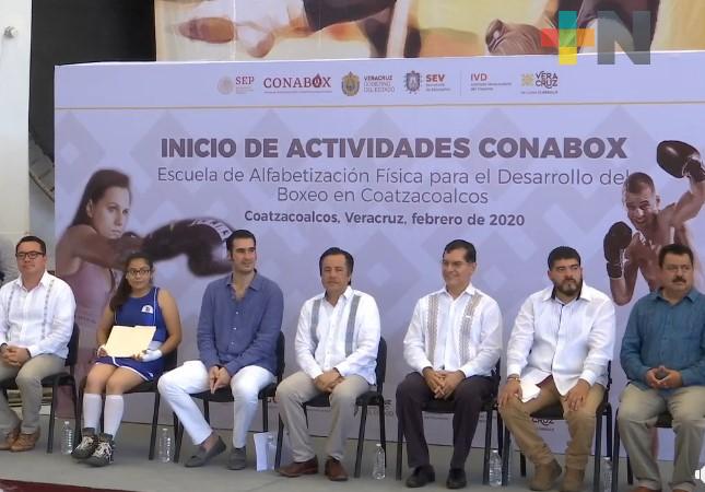 Gobernador de Veracruz inaugura primera Escuela de la Comisión Nacional de Boxeo en Coatzacoalcos