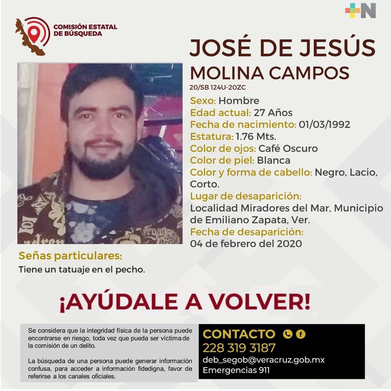 Solicitan apoyo para localizar a joven desaparecido en Miradores