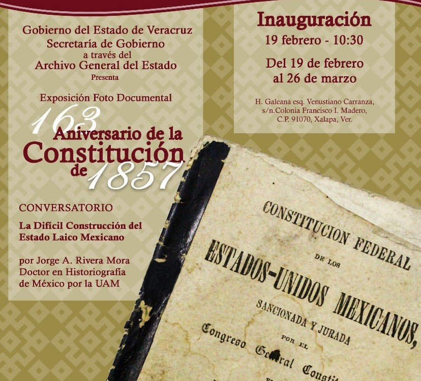 Archivo General del Estado albergará la exposición 163 Aniversario de la Constitución de 1857