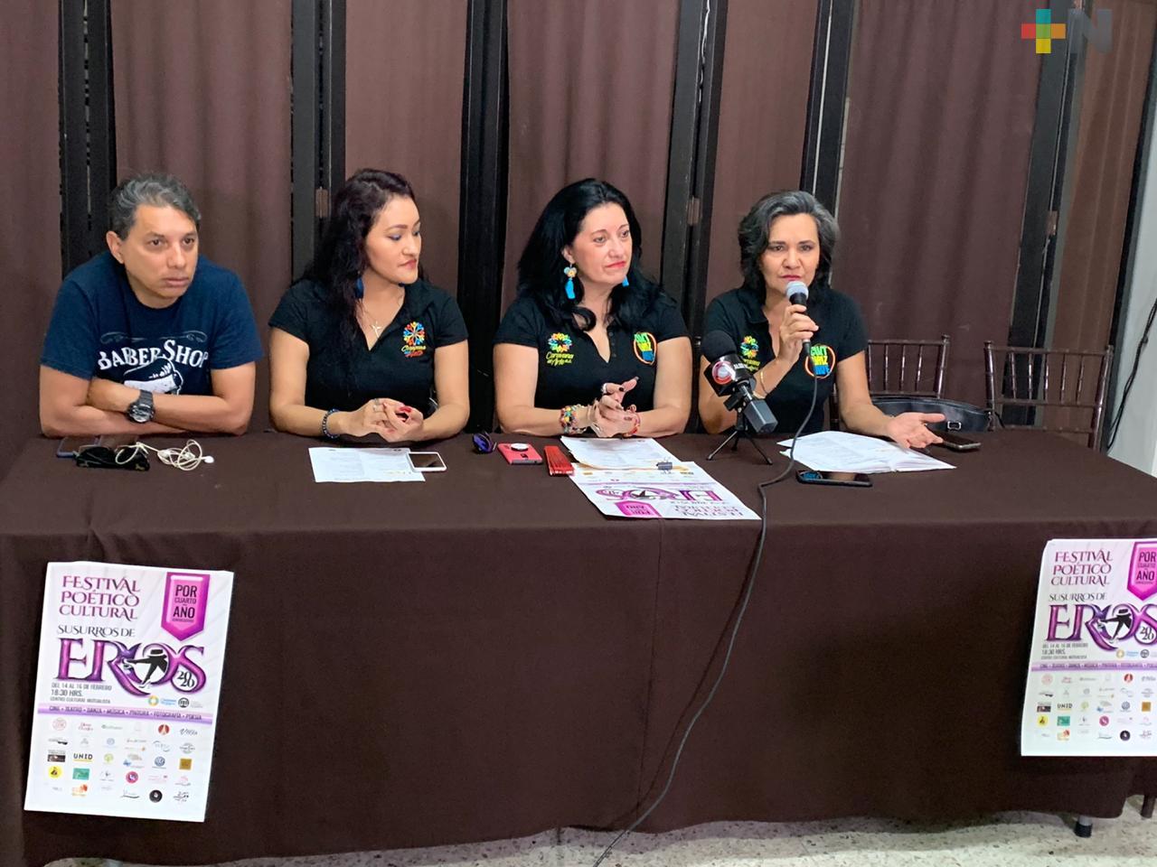 Del 14 al 16 de febrero se celebrará el festival poético «Susurros de Eros 2020» en Coatzacoalcos