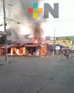 Falso que incendio en locales de Minatitlán fuera provocado por delincuentes