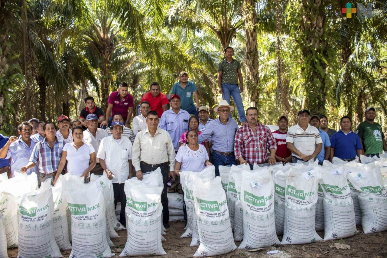 Impulsa SEDARPA producción de palma de aceite entregando 51 toneladas de fertilizante