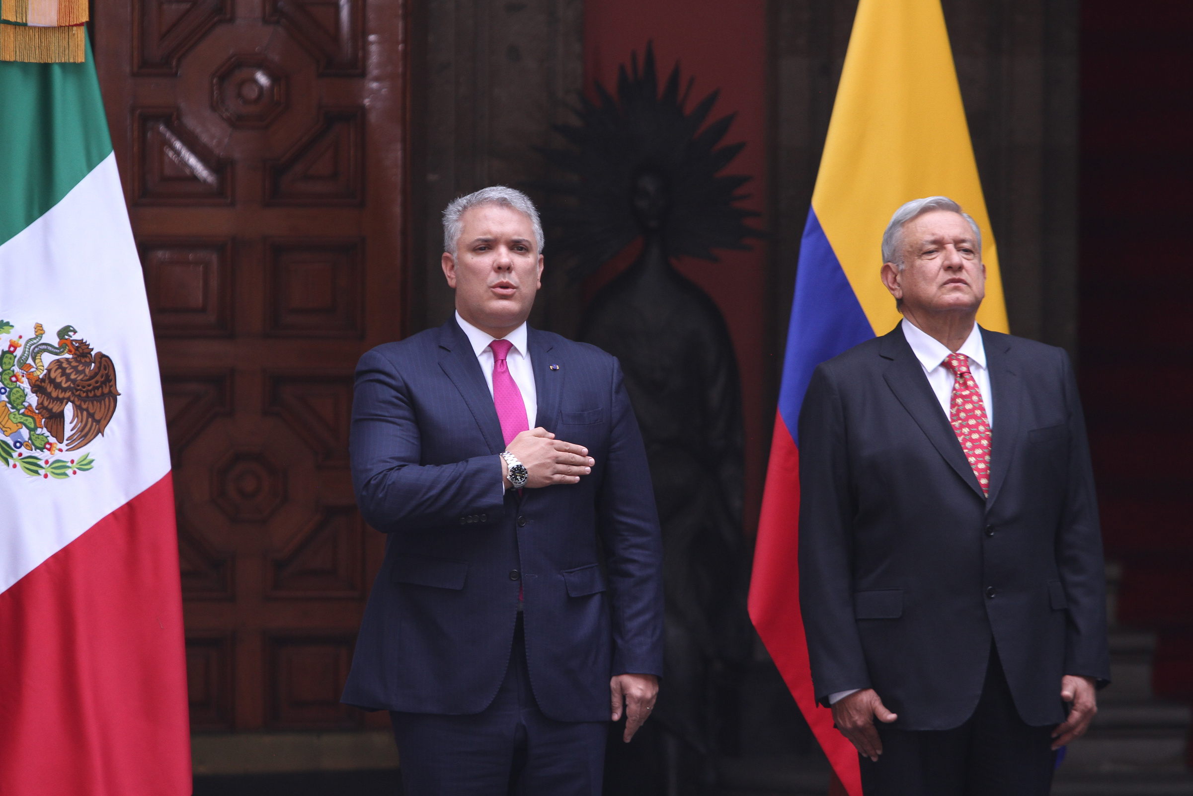 AMLO recibe en Palacio Nacional a Iván Duque