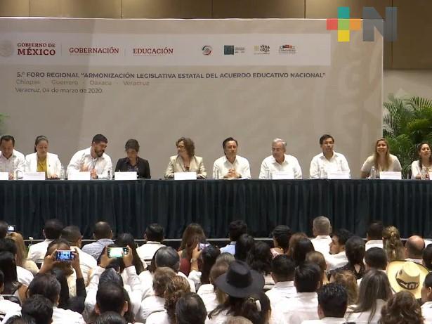 Inicia Foro Regional “Armonización Legislativa Estatal del Acuerdo Educativo Nacional”