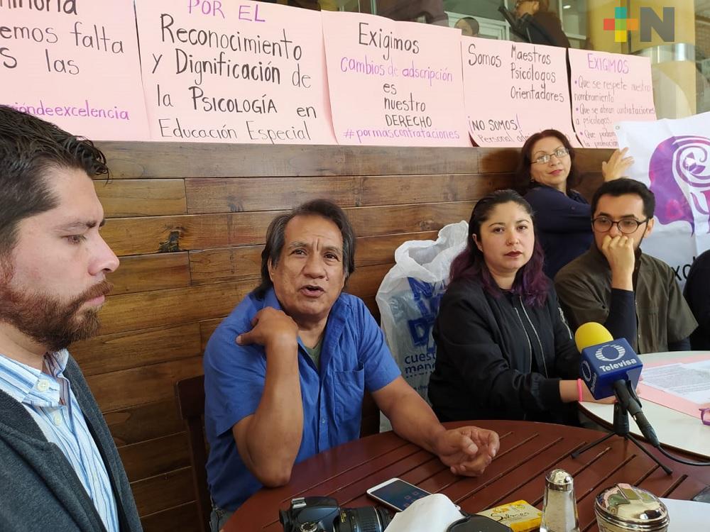 Piden contratación de más psicólogos y pago de bono de integración