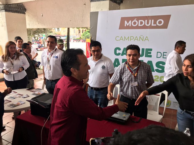 Más de 80 armas y 10 mil cartuchos recolectados por campaña «Sin armas, sin riesgos»: gobernador Cuitláhuac García