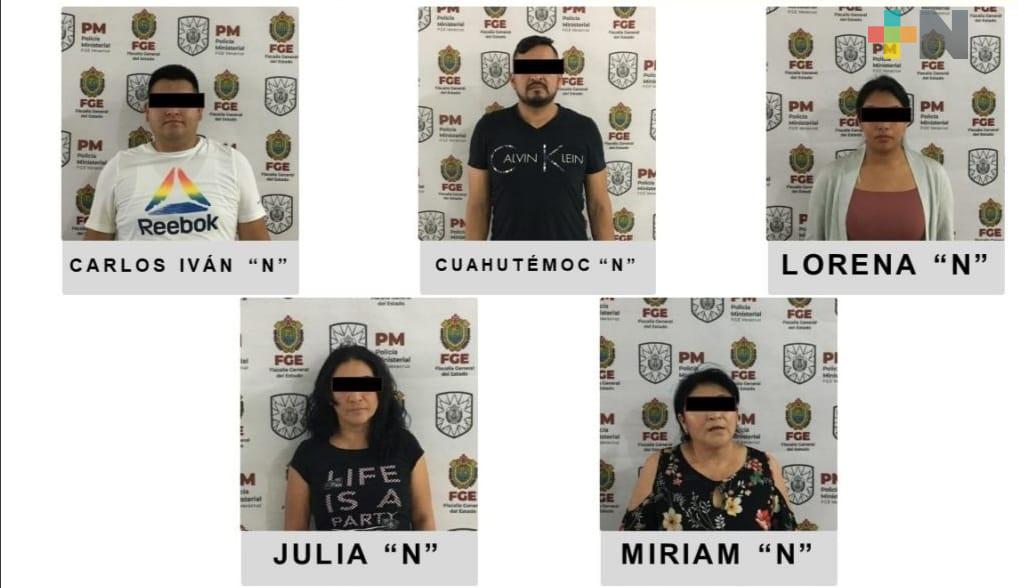 Policía Ministerial detiene a 5 personas por robo agravado